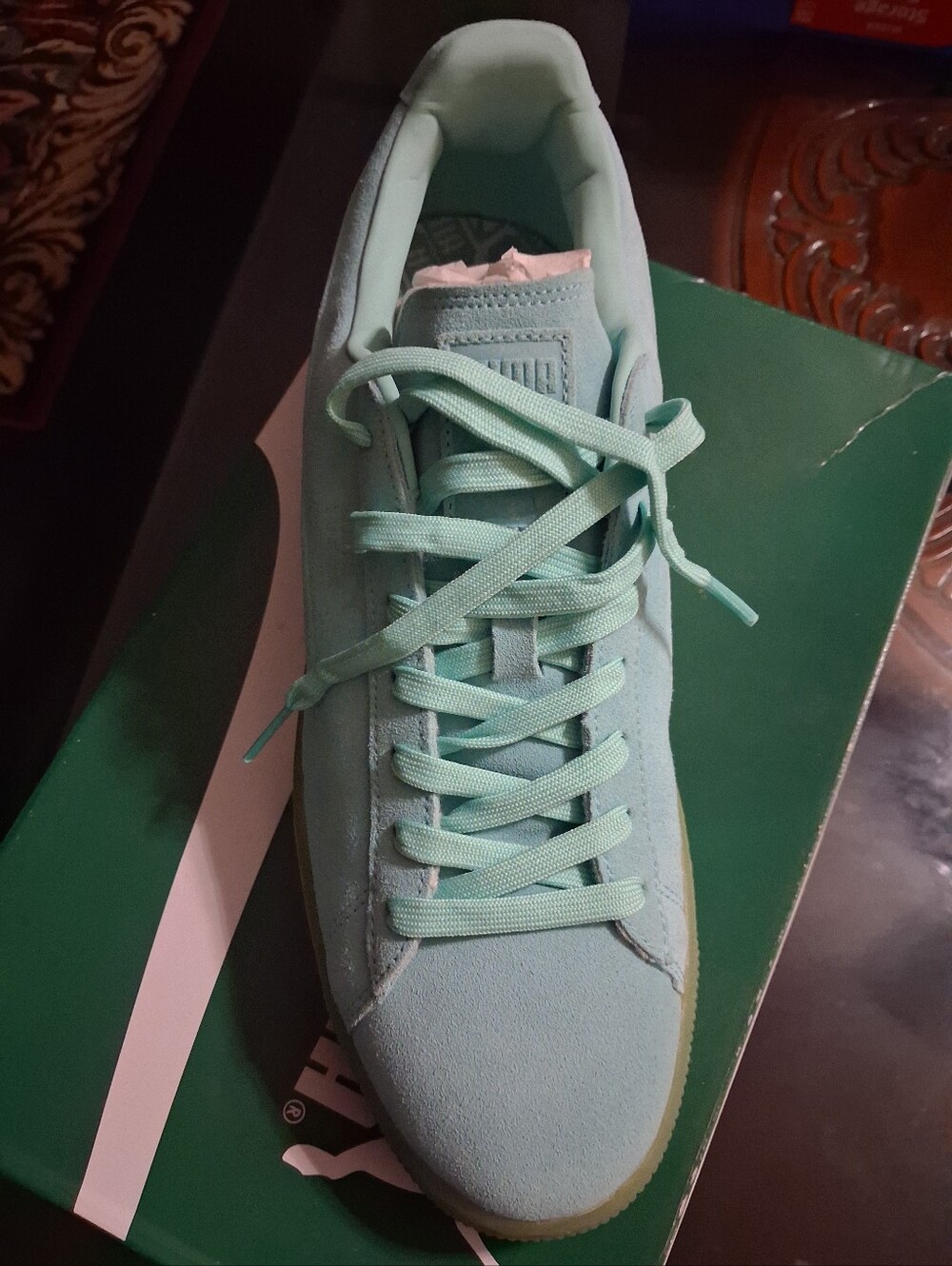 Mens Cool Blue uede Casual Sneaker
